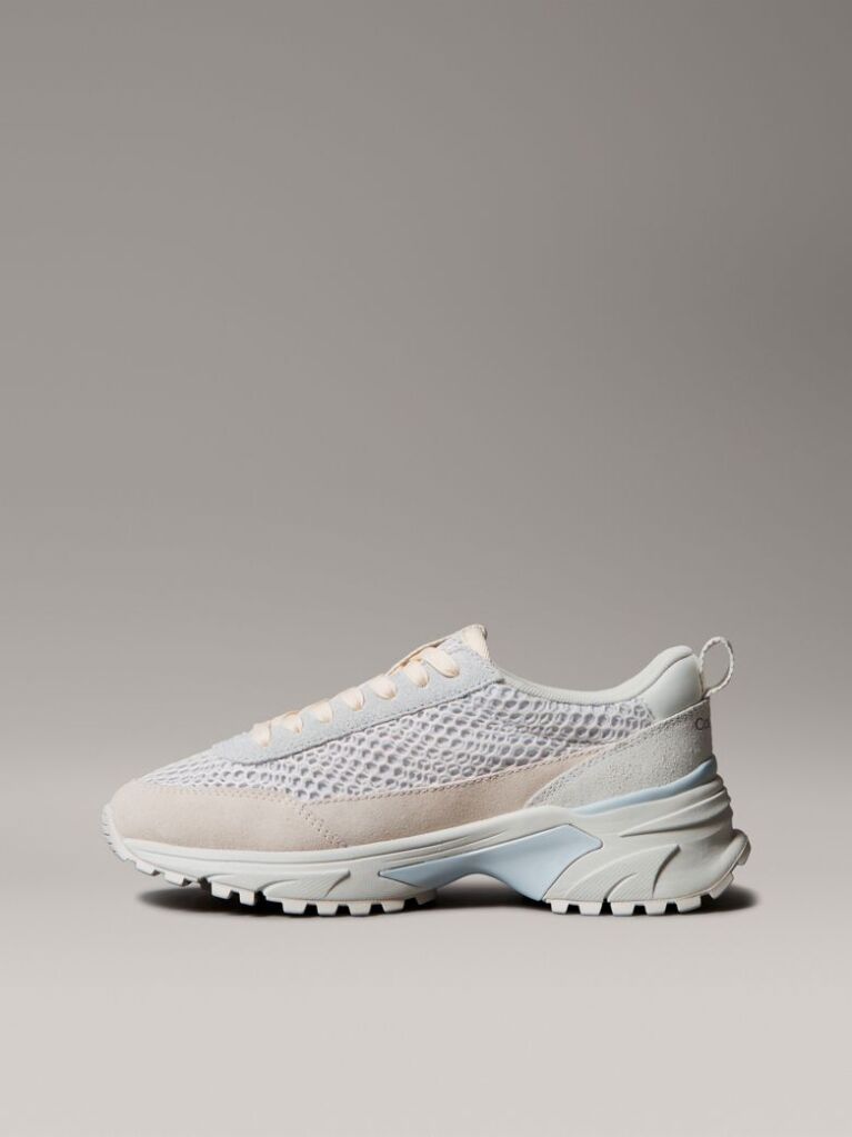 Multi Lace-Up Technical Trainers With Mixed Textures  Women