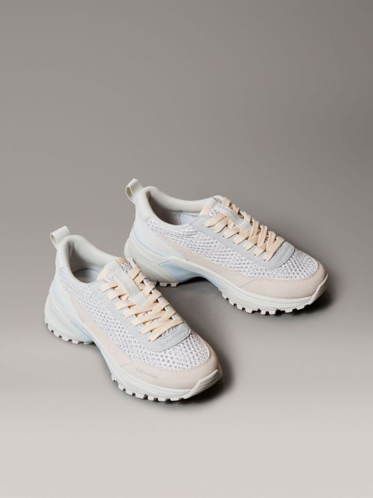 Multi Lace-Up Technical Trainers With Mixed Textures  Women