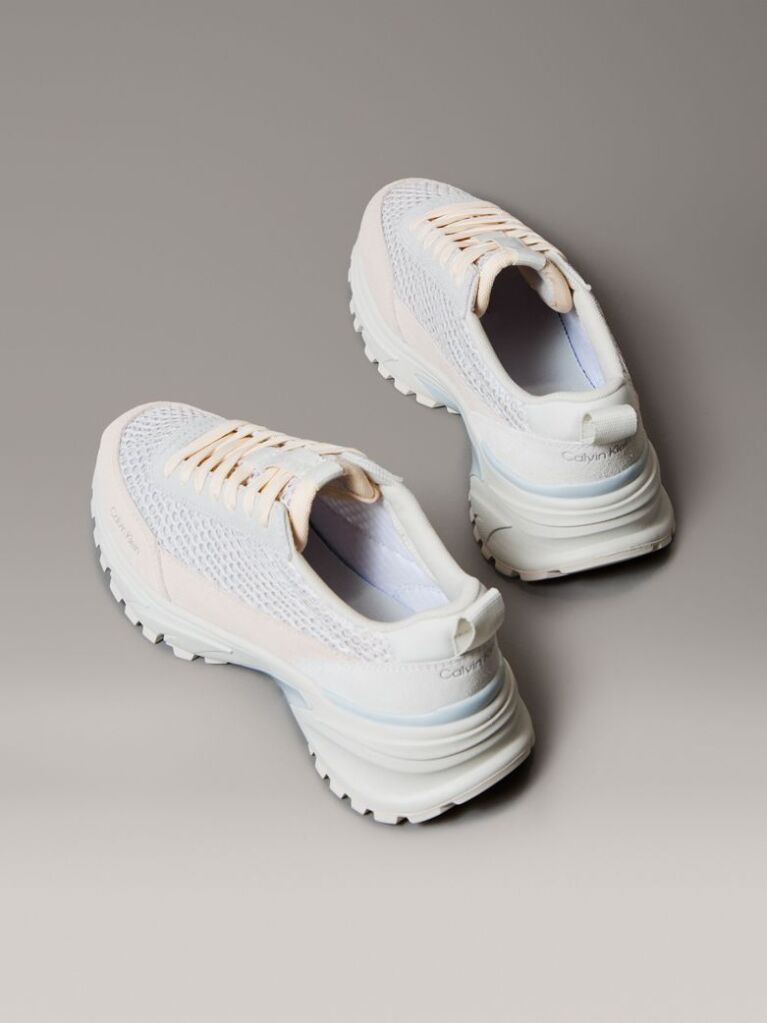 Multi Lace-Up Technical Trainers With Mixed Textures  Women